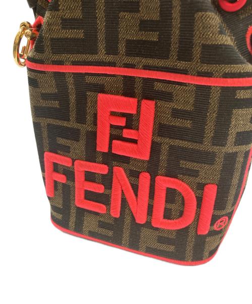 FENDI（フェンディ）FENDI (フェンディ) ズッカ柄2WAYショルダーバッグ　ミニモントレゾール　8BS010　 ブラウンの古着・服飾アイテム