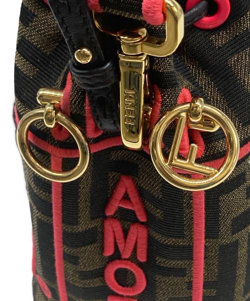 FENDI（フェンディ）FENDI (フェンディ) ズッカ柄2WAYショルダーバッグ　ミニモントレゾール　8BS010　 ブラウンの古着・服飾アイテム