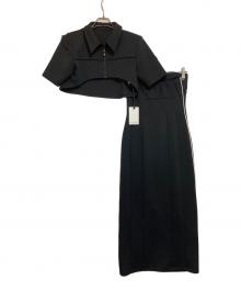 JOSE MOON（ジョゼムーン）の古着「JACKET SET JERSEY DRESS」｜ブラック