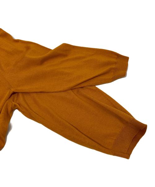 DRIES VAN NOTEN（ドリスヴァンノッテン）DRIES VAN NOTEN (ドリスヴァンノッテン) バックオープンVネックニット オレンジ サイズ:Mの古着・服飾アイテム