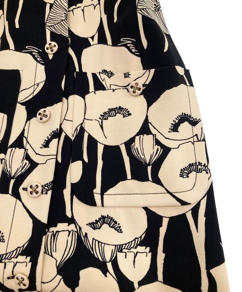 GUCCI（グッチ）GUCCI (グッチ) ポピーフラワープリントワンピース ブラック サイズ:Ｓの古着・服飾アイテム