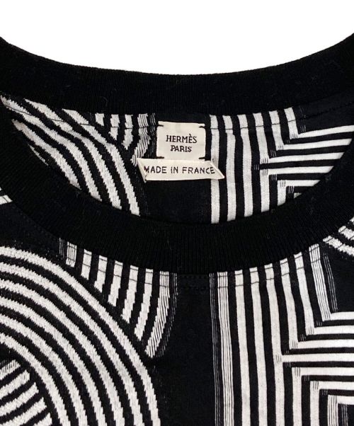 HERMES（エルメス）HERMES (エルメス) マイクロニットTシャツ ブラック サイズ:38の古着・服飾アイテム
