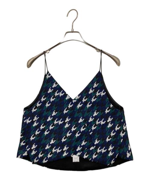 UN3D.（アンスリード）UN3D. (アンスリード) チドリジャガードキャミソール ネイビー サイズ:36の古着・服飾アイテム