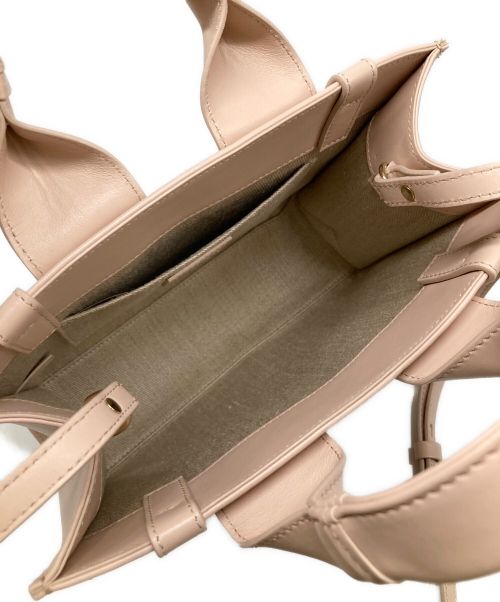 Chloe（クロエ）Chloe (クロエ) ソフトレザー製WOODYスモールトートバッグ ピンクの古着・服飾アイテム