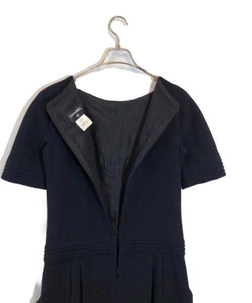 CHANEL（シャネル）CHANEL (シャネル) ツイードワンピース ネイビー サイズ:SIZE 38の古着・服飾アイテム