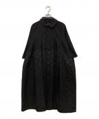 tricot COMME des GARCONSトリココムデギャルソン）の古着「丸襟総柄ワンピース」｜ブラック