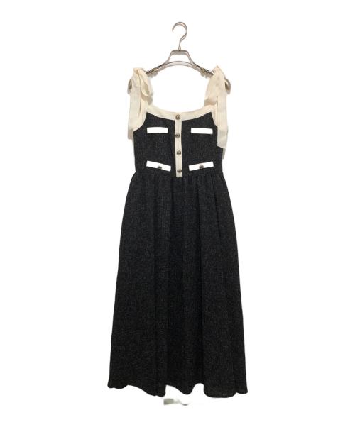 HER LIP TO（ハーリップトゥ）Her lip to (ハーリップトゥ) Verona Tweed Long Dress ブラック サイズ:Sの古着・服飾アイテム