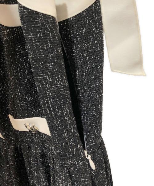 HER LIP TO（ハーリップトゥ）Her lip to (ハーリップトゥ) Verona Tweed Long Dress ブラック サイズ:Sの古着・服飾アイテム