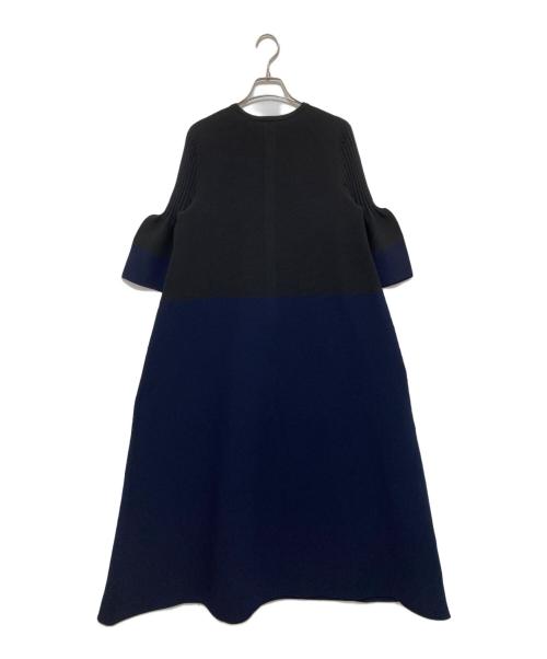 CFCL（シーエフシーエル）CFCL (シーエフシーエル) POTTERY SHORT BELL SLEEVE FLARE DRESS ネイビー サイズ:1の古着・服飾アイテム