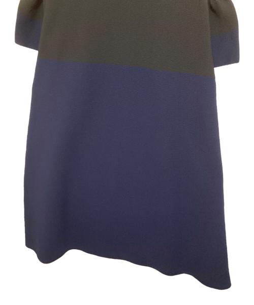 CFCL（シーエフシーエル）CFCL (シーエフシーエル) POTTERY SHORT BELL SLEEVE FLARE DRESS ネイビー サイズ:1の古着・服飾アイテム