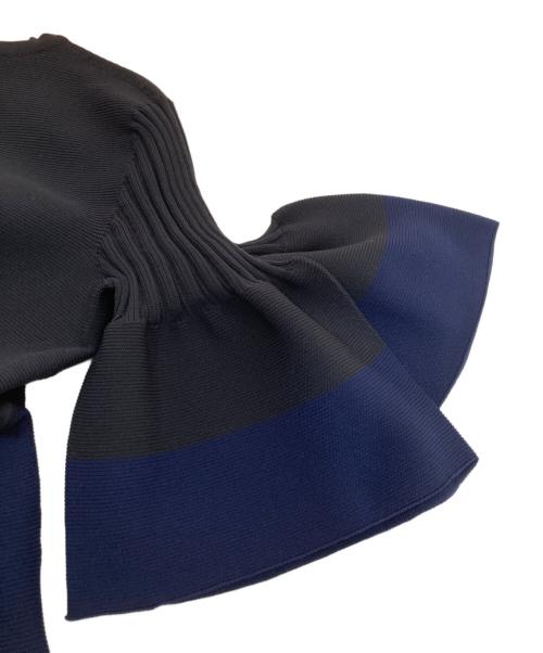 CFCL（シーエフシーエル）CFCL (シーエフシーエル) POTTERY SHORT BELL SLEEVE FLARE DRESS ネイビー サイズ:1の古着・服飾アイテム