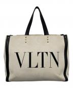 VALENTINOヴァレンティノ）の古着「VLTN キャンバス トート」｜ベージュ