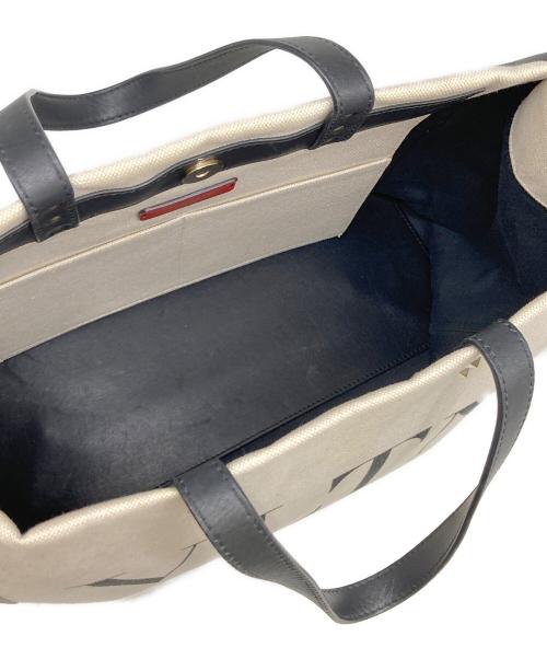 VALENTINO（ヴァレンティノ）VALENTINO (ヴァレンティノ) VLTN キャンバス トート ベージュの古着・服飾アイテム