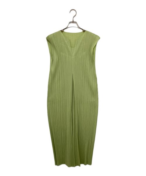 PLEATS PLEASE（プリーツプリーズ）PLEATS PLEASE (プリーツプリーズ) プリーツワンピース グリーン サイズ:不明の古着・服飾アイテム