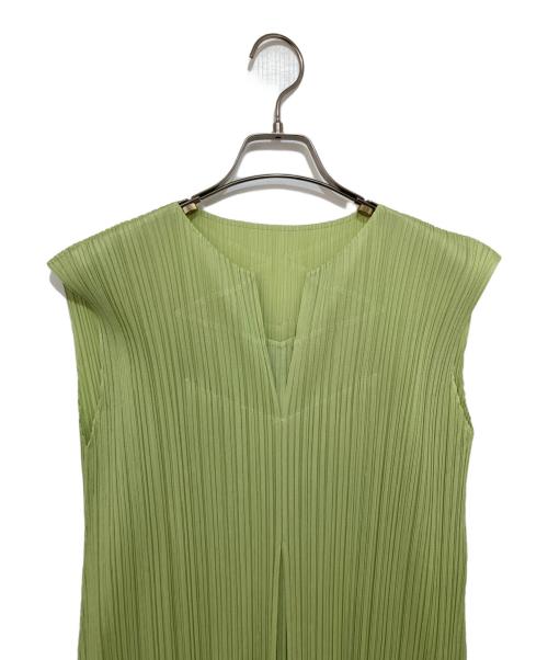 PLEATS PLEASE（プリーツプリーズ）PLEATS PLEASE (プリーツプリーズ) プリーツワンピース グリーン サイズ:不明の古着・服飾アイテム