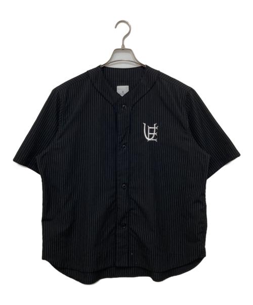 uniform experiment（ユニフォームエクスペリメント）uniform experiment (ユニフォームエクスペリメント) PIN STRIPE S/S BASEBALL SHIRT ブラック サイズ:2の古着・服飾アイテム
