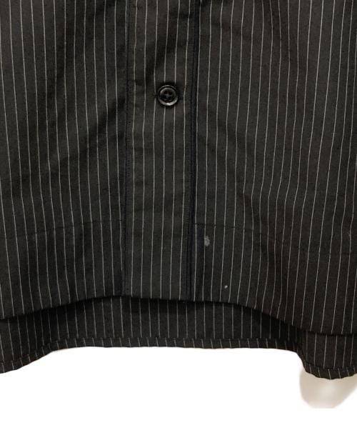 uniform experiment（ユニフォームエクスペリメント）uniform experiment (ユニフォームエクスペリメント) PIN STRIPE S/S BASEBALL SHIRT ブラック サイズ:2の古着・服飾アイテム
