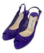 JIMMY CHOOジミーチュウ）の古着「オープントゥーパンプス」｜パープル