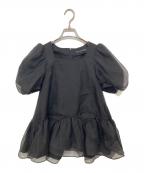 TSURU by MARIKO OIKAWAツルバイマリコオイカワ）の古着「Deformer/半袖ブラウス」｜ブラック