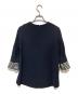 BORDERS AT BALCONY (ボーダーズアットバルコニー) 袖レイヤードブラウス ネイビー サイズ:36：8000円