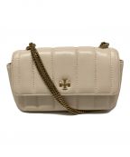TORY BURCHトリーバーチ）の古着「キラ フラップ ミニショルダーバッグ」｜ホワイト