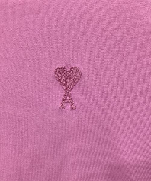 AMI Alexandre Mattiussi（アミアレクサンドルマテュッシ）AMI Alexandre Mattiussi (アミアレクサンドルマテュッシ) クルーネックTシャツ ピンク サイズ:XXLの古着・服飾アイテム