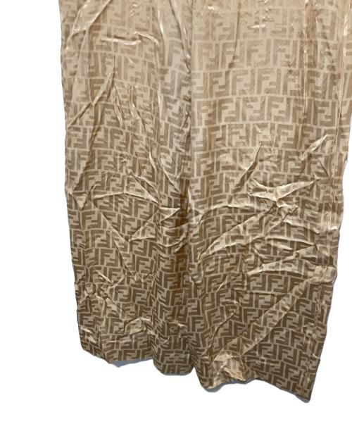 FENDI（フェンディ）FENDI (フェンディ)  SILK FF PALAZZO PANTS / FFロゴシルクパンツ　FR6375 AJ0Z ベージュ サイズ:40の古着・服飾アイテム