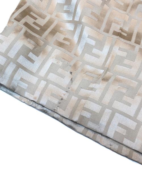 FENDI（フェンディ）FENDI (フェンディ)  SILK FF PALAZZO PANTS / FFロゴシルクパンツ　FR6375 AJ0Z ベージュ サイズ:40の古着・服飾アイテム