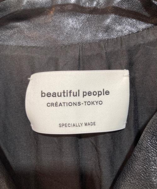 beautiful people（ビューティフルピープル）beautiful people (ビューティフルピープル) ダブルライダースジャケット ブラック サイズ:130の古着・服飾アイテム