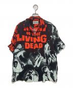 WACKO MARIA×NIGHT OF THE LIVING DEADワコマリア×）の古着「半袖シャツ」｜ブラック
