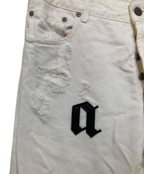 Palm Angels（パーム エンジェルス）Palm Angels (パーム エンジェルス) ロゴパッチ デニムパンツ ホワイト サイズ:W32（81㎝）の古着・服飾アイテム