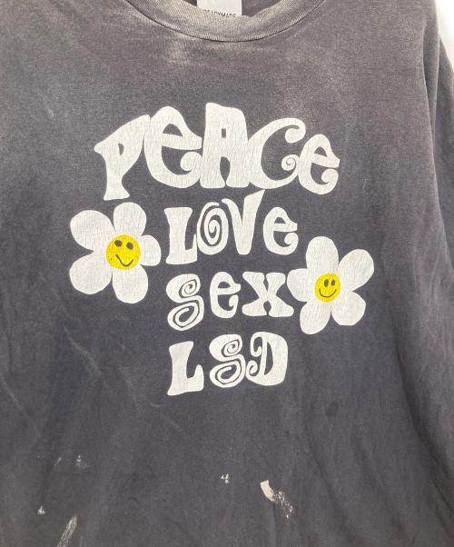 READYMADE（レディメイド）READYMADE (レディメイド) SS T-SHIRT PEACE ブラック サイズ:Lの古着・服飾アイテム