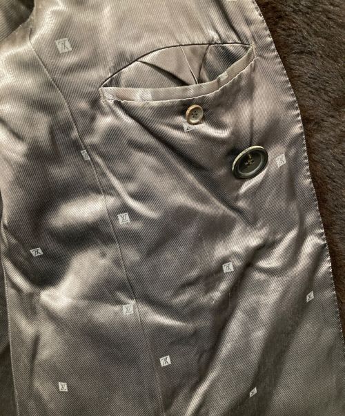 LOUIS VUITTON（ルイ ヴィトン）LOUIS VUITTON (ルイ ヴィトン) アルパカ モヘア Pコート ブラウン サイズ:50の古着・服飾アイテム
