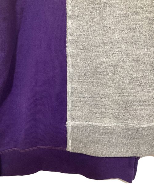 DSQUARED2（ディースクエアード）DSQUARED2 (ディースクエアード) ASYMMETRIC TWOTONE HOODIE グレー サイズ:Sの古着・服飾アイテム