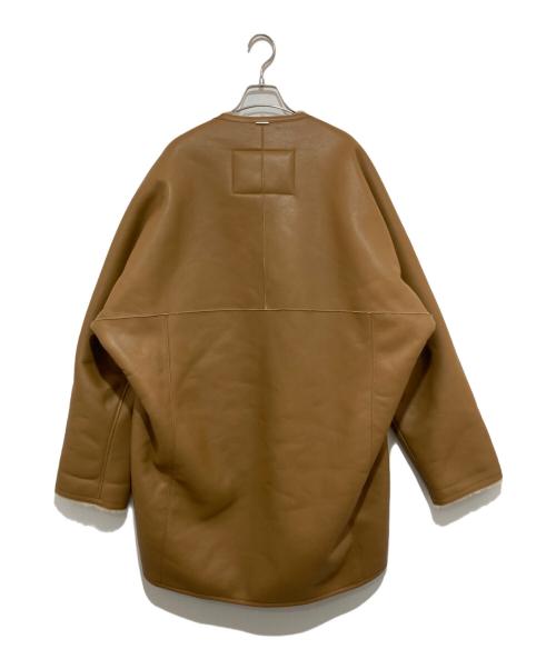 system（システム）system (システム) エコムートンボアロングコート SY2E8-WOTT02W ブラウン サイズ:90の古着・服飾アイテム