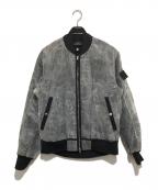 STONE ISLANDストーンアイランド）の古着「23SS DISTORTED BOMBER JACKET 3SS SHADOW PROJECT ヒドゥンバッジボンバージャケット 781940713」｜グレー