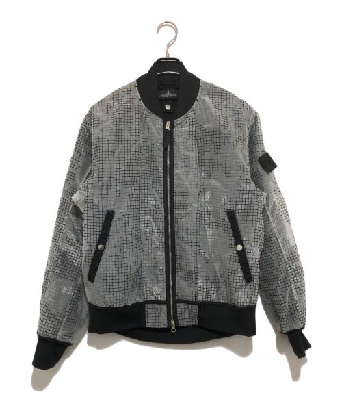 STONE ISLAND（ストーンアイランド）STONE ISLAND (ストーンアイランド) 23SS DISTORTED BOMBER JACKET 3SS SHADOW PROJECT ヒドゥンバッジボンバージャケット 781940713 グレー サイズ:Mの古着・服飾アイテム