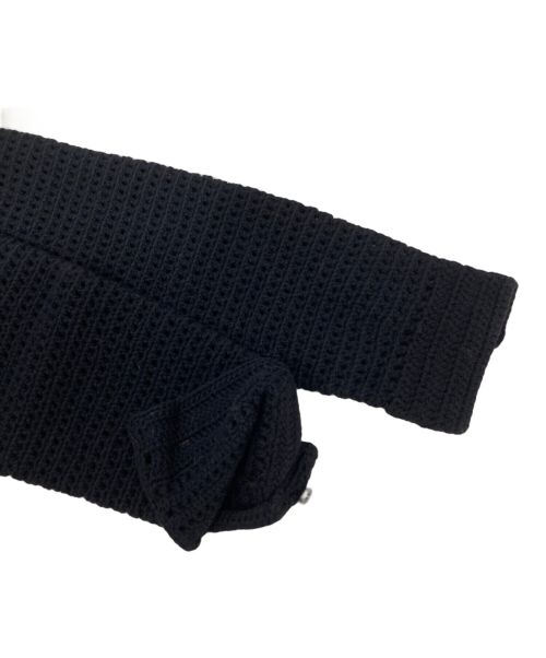 AURALEE（オーラリー）AURALEE (オーラリー) HAND CROCHET WOOL KNIT SHIRTS ブラック サイズ:3の古着・服飾アイテム