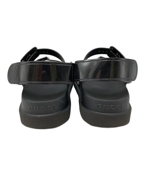 GUCCI（グッチ）GUCCI (グッチ) ミニダブルGサンダル ブラック サイズ:35の古着・服飾アイテム