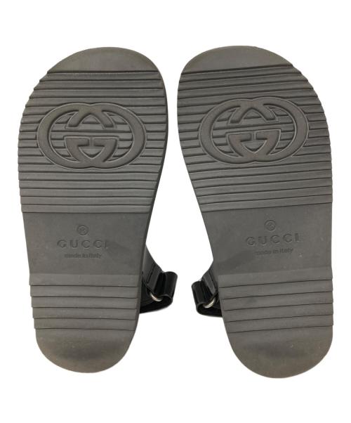 GUCCI（グッチ）GUCCI (グッチ) ミニダブルGサンダル ブラック サイズ:35の古着・服飾アイテム