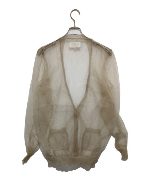 Maison Margiela（メゾンマルジェラ）Maison Margiela (メゾンマルジェラ) Sheer cardigan ベージュ サイズ:Mの古着・服飾アイテム