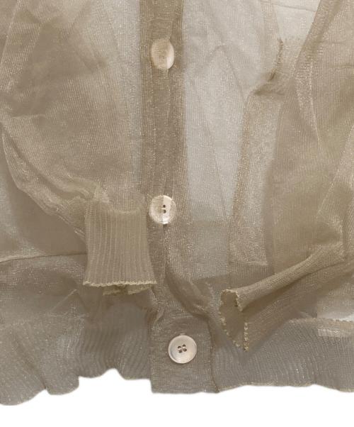 Maison Margiela（メゾンマルジェラ）Maison Margiela (メゾンマルジェラ) Sheer cardigan ベージュ サイズ:Mの古着・服飾アイテム