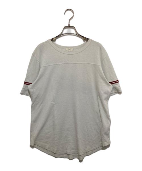Saint Laurent Paris（サンローランパリ）Saint Laurent Paris (サンローランパリ) 50S SIGNATURE DESTROYED TSHIRT ホワイト サイズ:Sの古着・服飾アイテム
