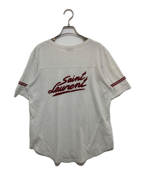 Saint Laurent Paris（サンローランパリ）Saint Laurent Paris (サンローランパリ) 50S SIGNATURE DESTROYED TSHIRT ホワイト サイズ:Sの古着・服飾アイテム