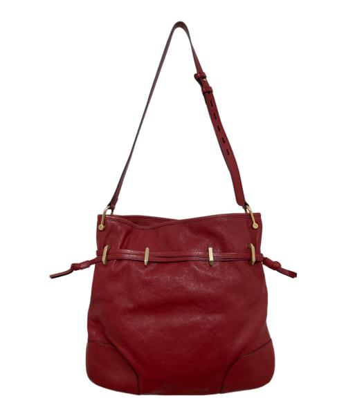 GUCCI（グッチ）GUCCI (グッチ) ホースビットレザーショルダーバッグ 602089 レッドの古着・服飾アイテム