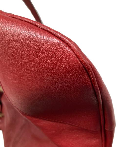 GUCCI（グッチ）GUCCI (グッチ) ホースビットレザーショルダーバッグ 602089 レッドの古着・服飾アイテム