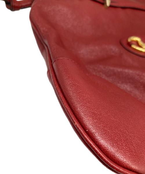 GUCCI（グッチ）GUCCI (グッチ) ホースビットレザーショルダーバッグ 602089 レッドの古着・服飾アイテム