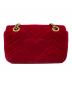 GUCCI (グッチ) GGマーモント ベルベット チェーンショルダーバッグ 446744 レッド：60000円