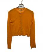AURALEEオーラリー）の古着「HARD TWIST COTTON GAUZE CARDIGAN」｜オレンジ