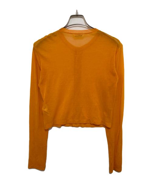 AURALEE（オーラリー）AURALEE (オーラリー) HARD TWIST COTTON GAUZE CARDIGAN オレンジ サイズ:1の古着・服飾アイテム